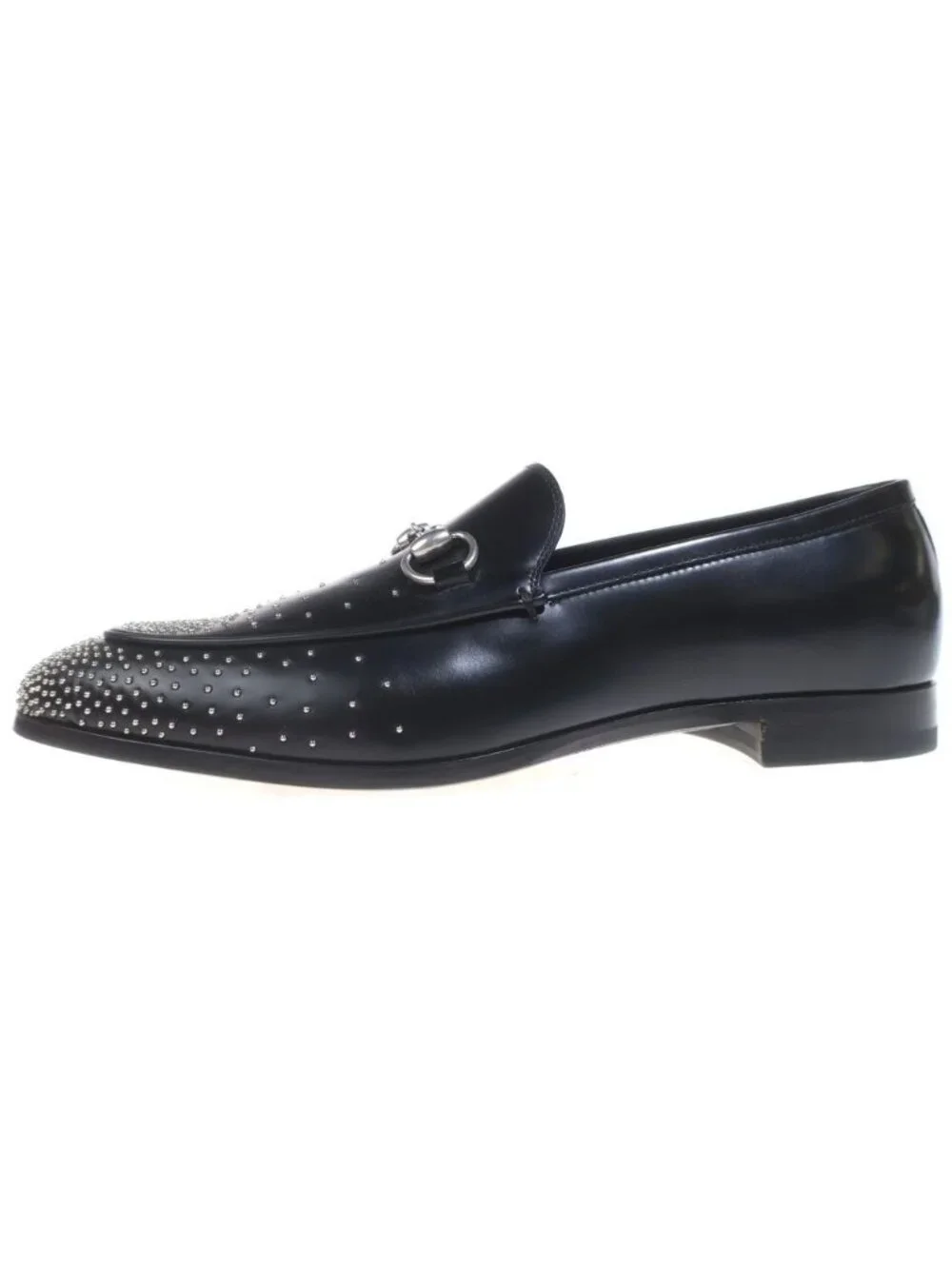 Gucci Horsebit Studded Loafers Black